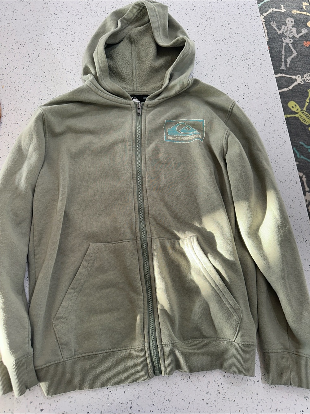 Quiksilver Kids Sage Green Full-Zip Hoodie